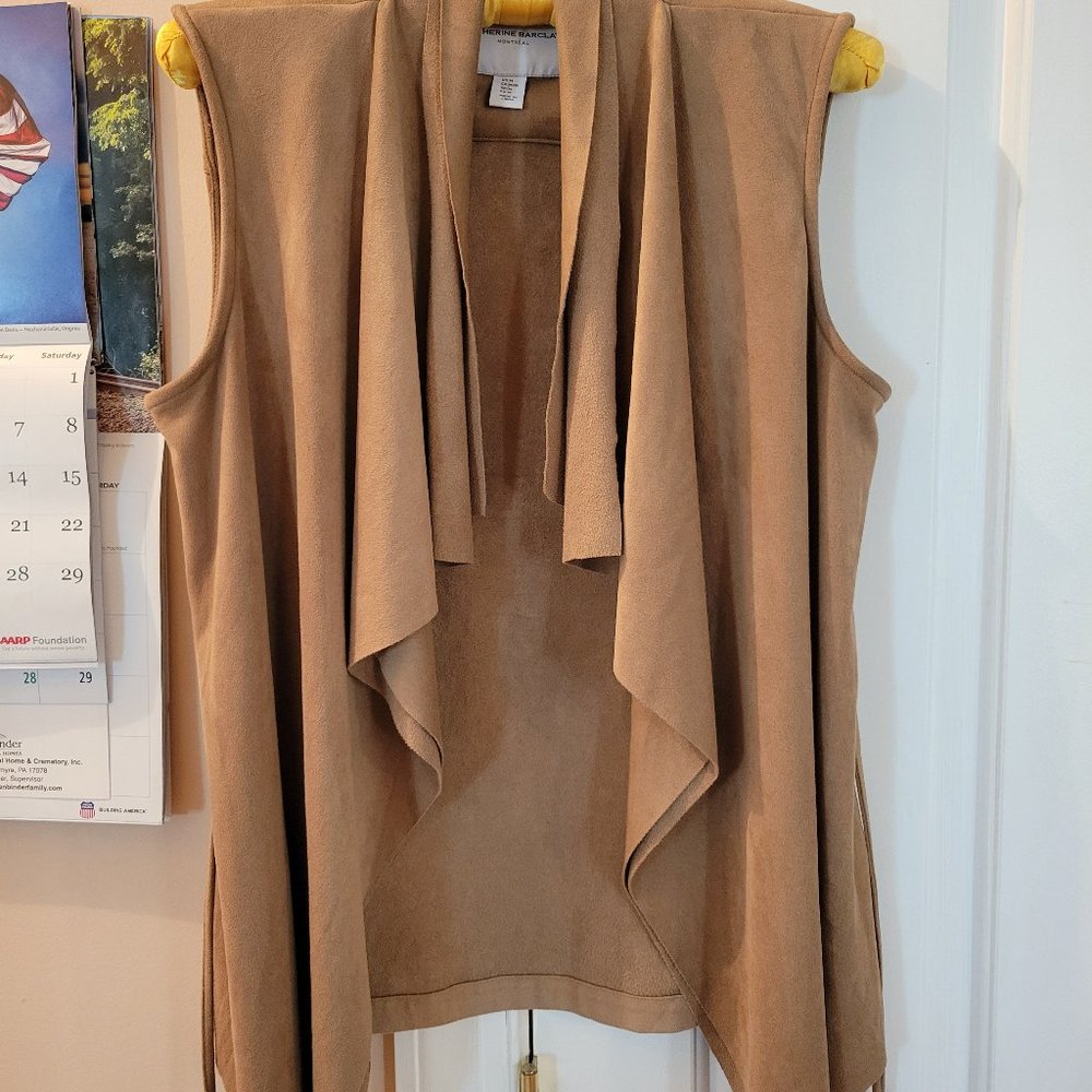 Katherine Barclay Montreal Montreal faux suede vest medium brown